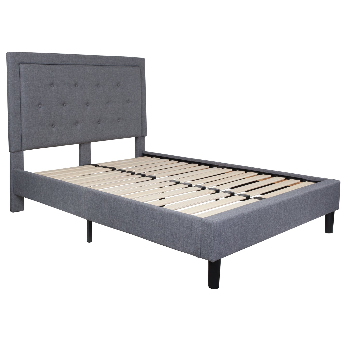 Full Size Tufted Upholstered Platform Bed