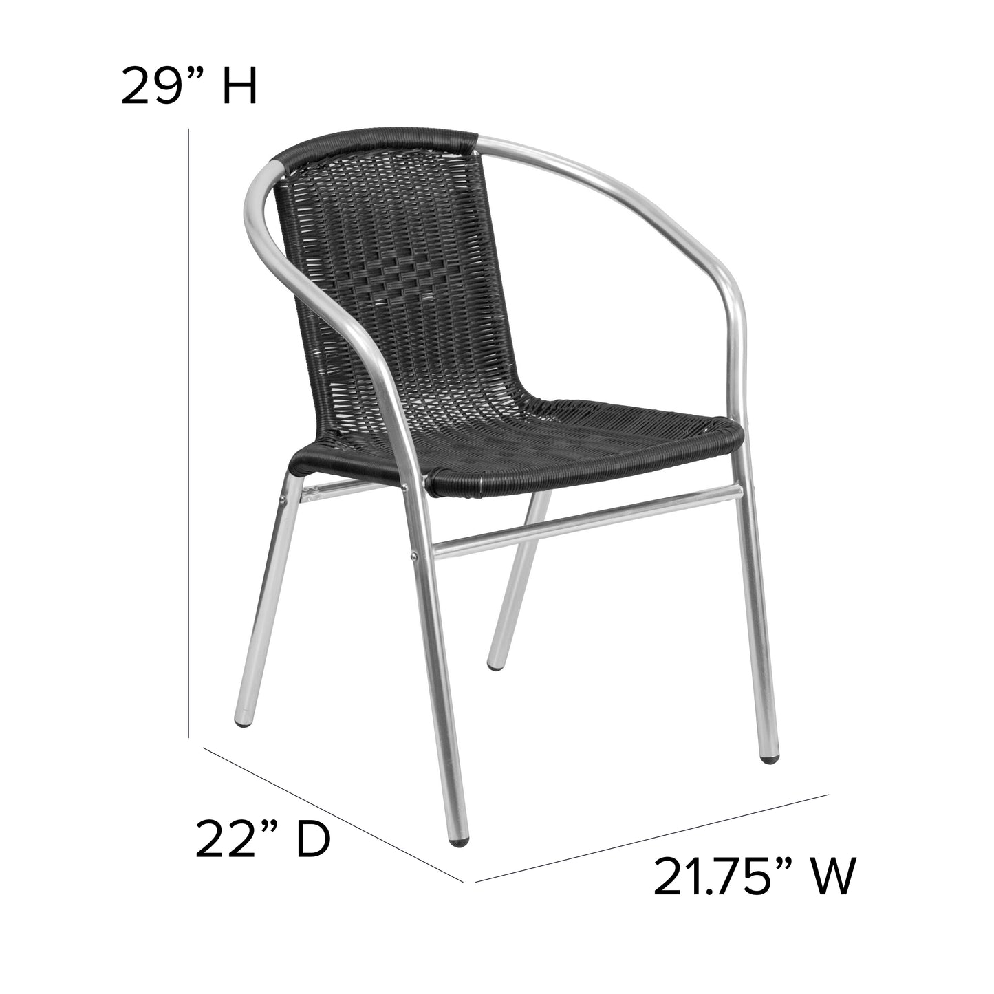 Commercial Durable Stackable Rattan Restaurant Chair