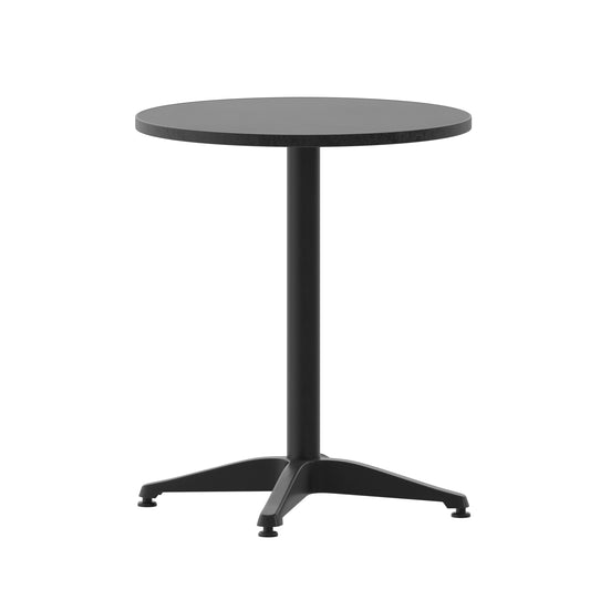 Commercial Metal Round Indoor/Outdoor Table - 23.5" W