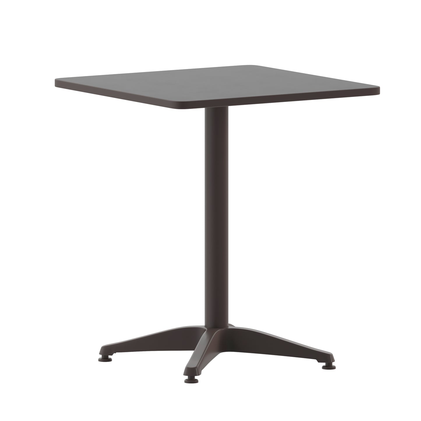 Commercial Metal Square Indoor/Outdoor Table - 23.5" W