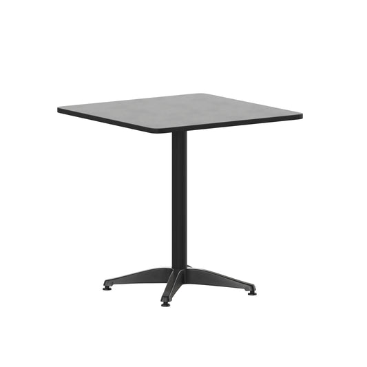 Commercial Metal Square Indoor/Outdoor Table - 27.5" W