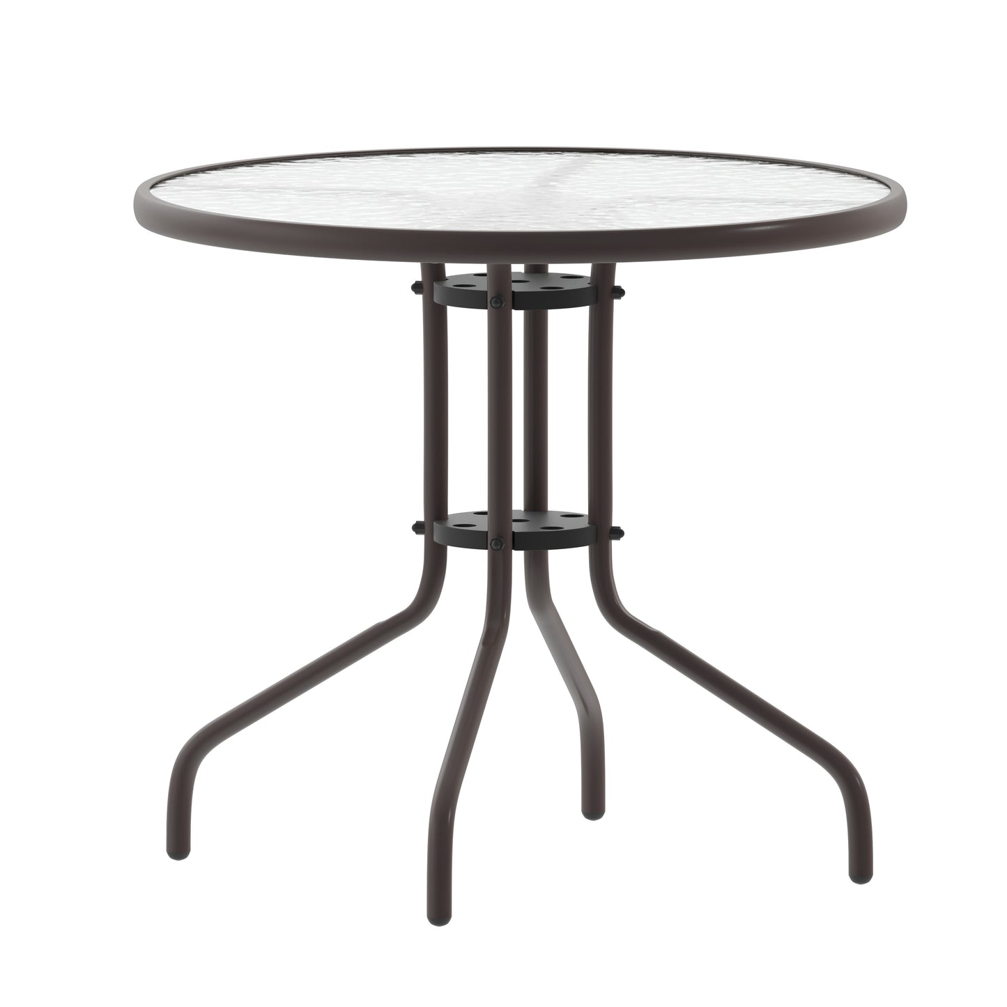 31.5" Round Tempered Glass Commercial Table