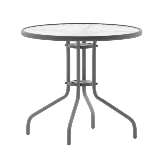 31.5" Round Tempered Glass Commercial Table