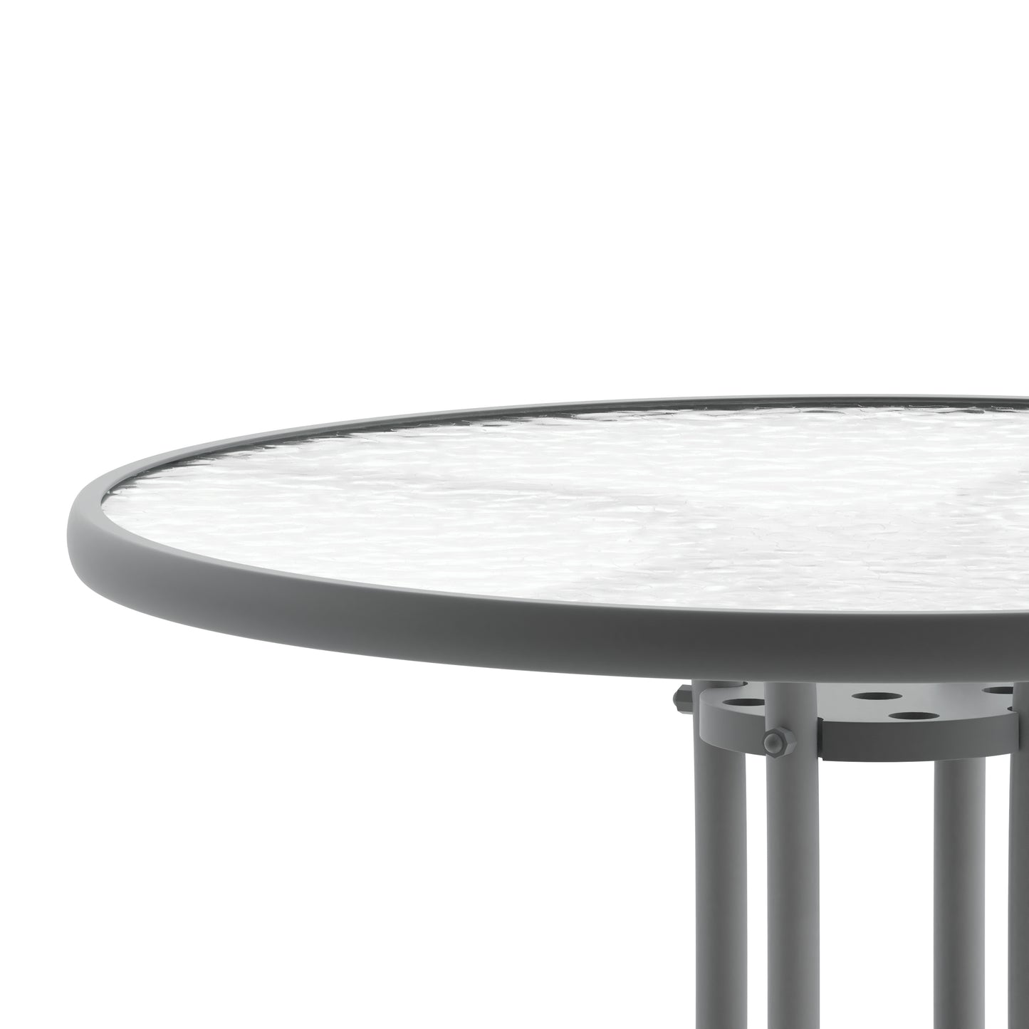 31.5" Round Tempered Glass Commercial Table