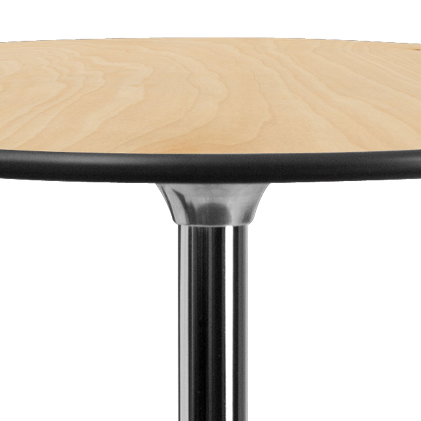 24'' Round Wood Cocktail Table with 30'' and 42'' Columns