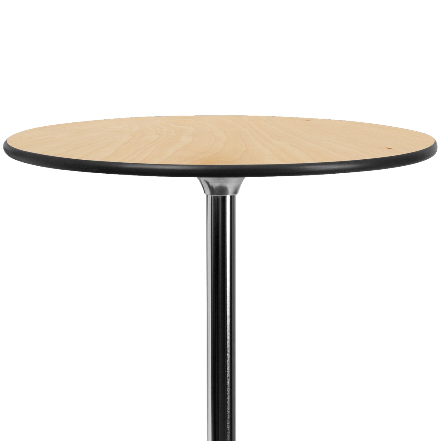 24'' Round Wood Cocktail Table with 30'' and 42'' Columns