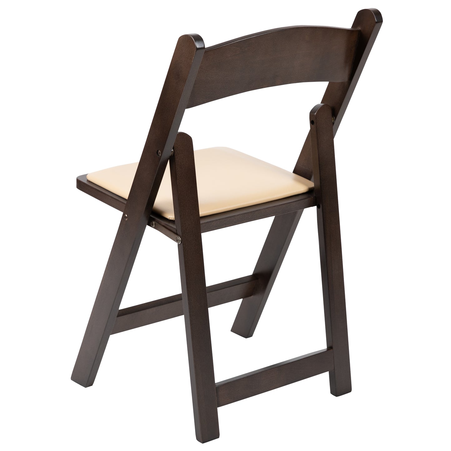 Wood Folding Chair with Vinyl Padded Seat