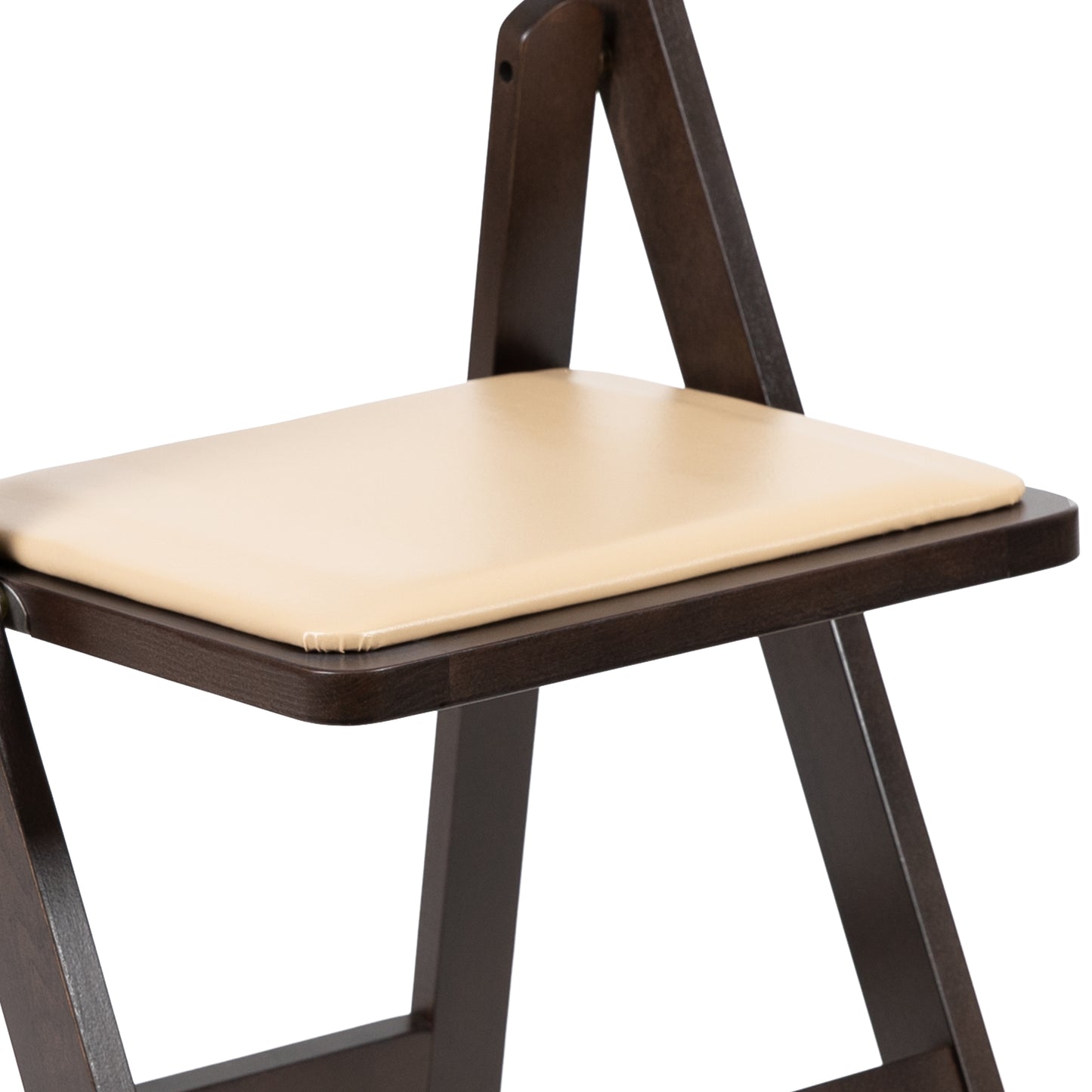 Wood Folding Chair with Vinyl Padded Seat