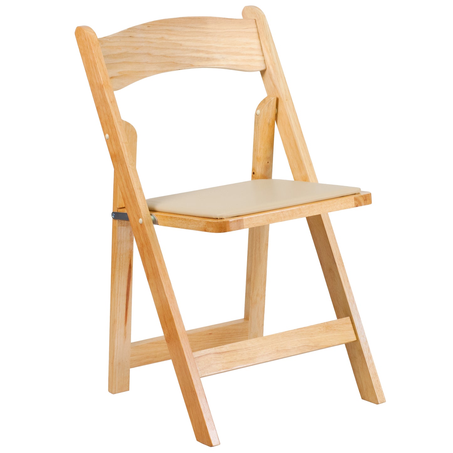 Wood Folding Chair with Vinyl Padded Seat