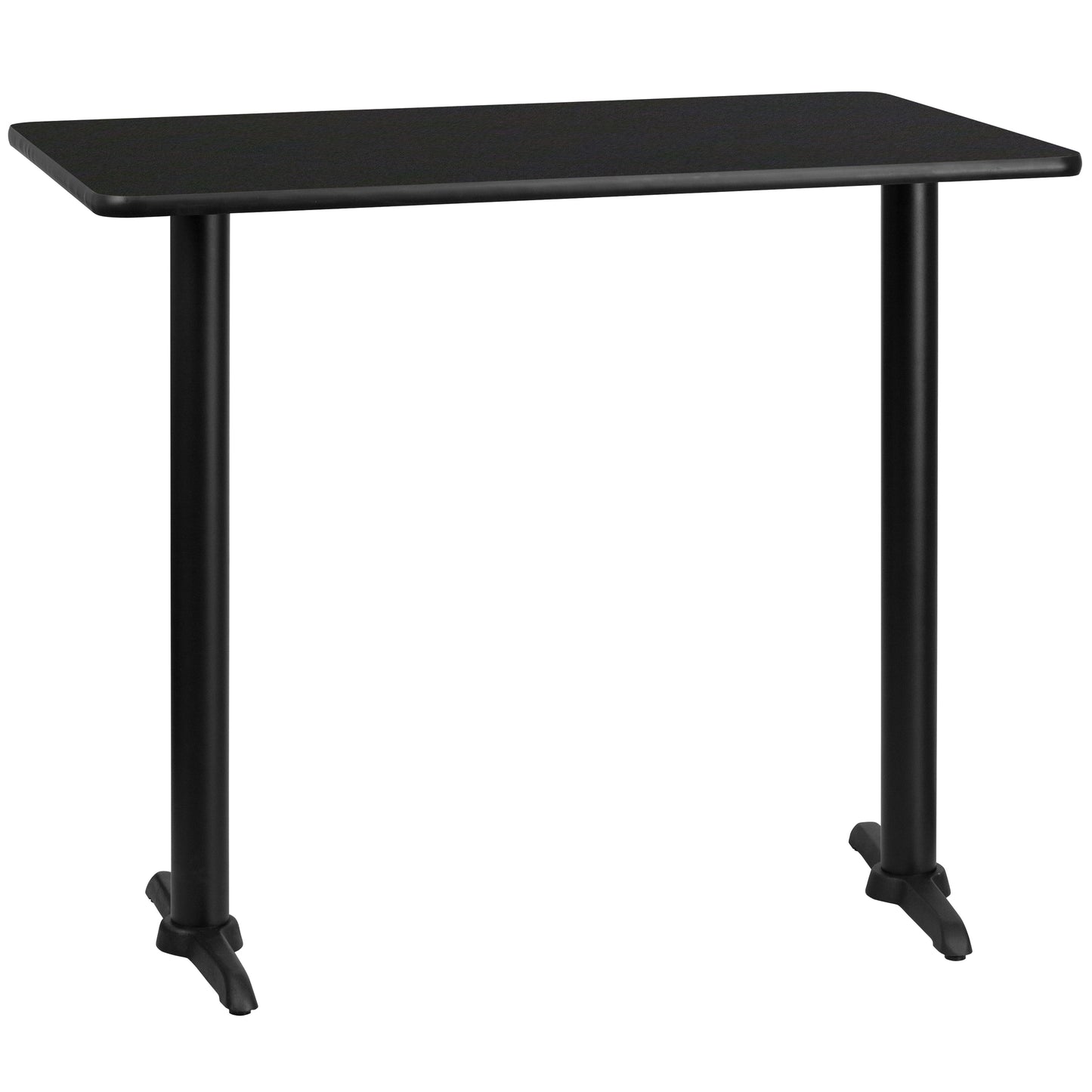 30'' x 48'' Rectangular Laminate Bar Height Table with 5'' x 22'' Table Bases