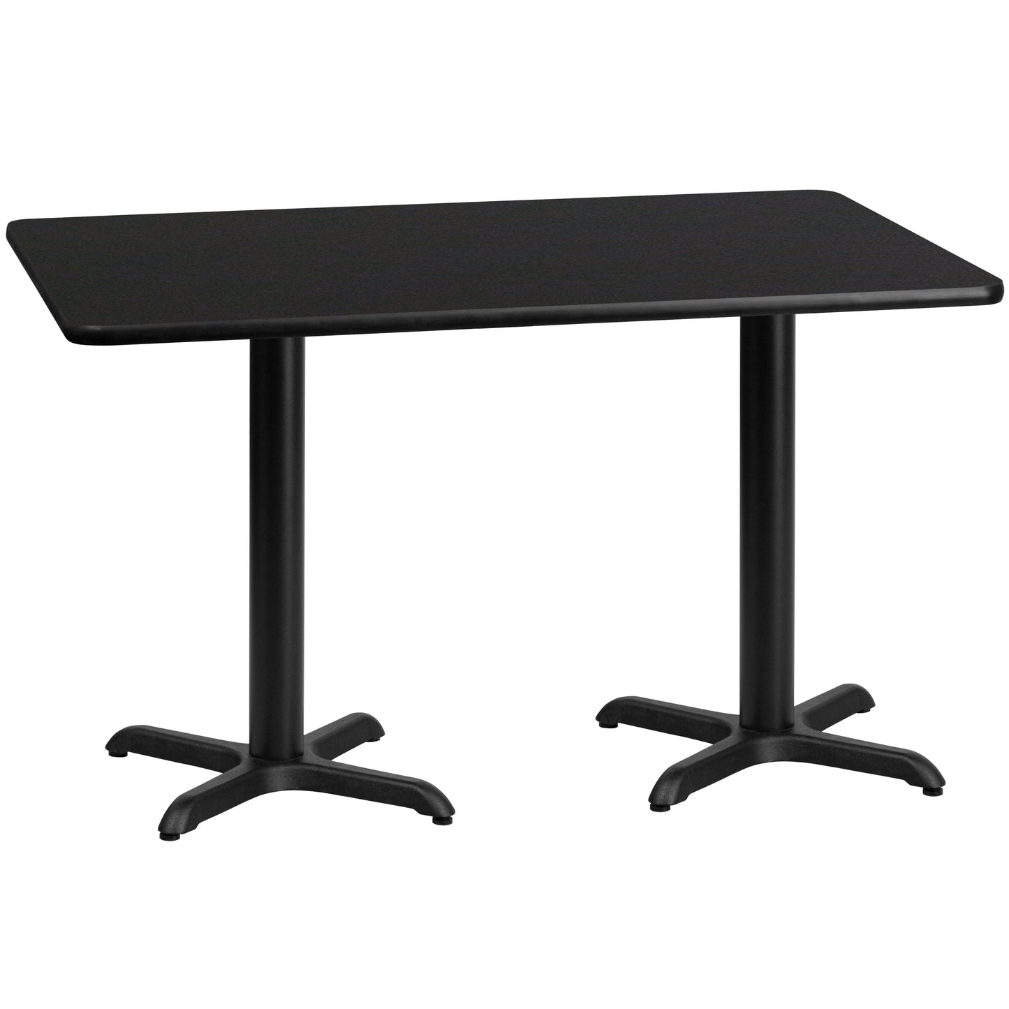 30'' x 60'' Rectangular Laminate Dining Table with 22'' x 22'' Table Bases