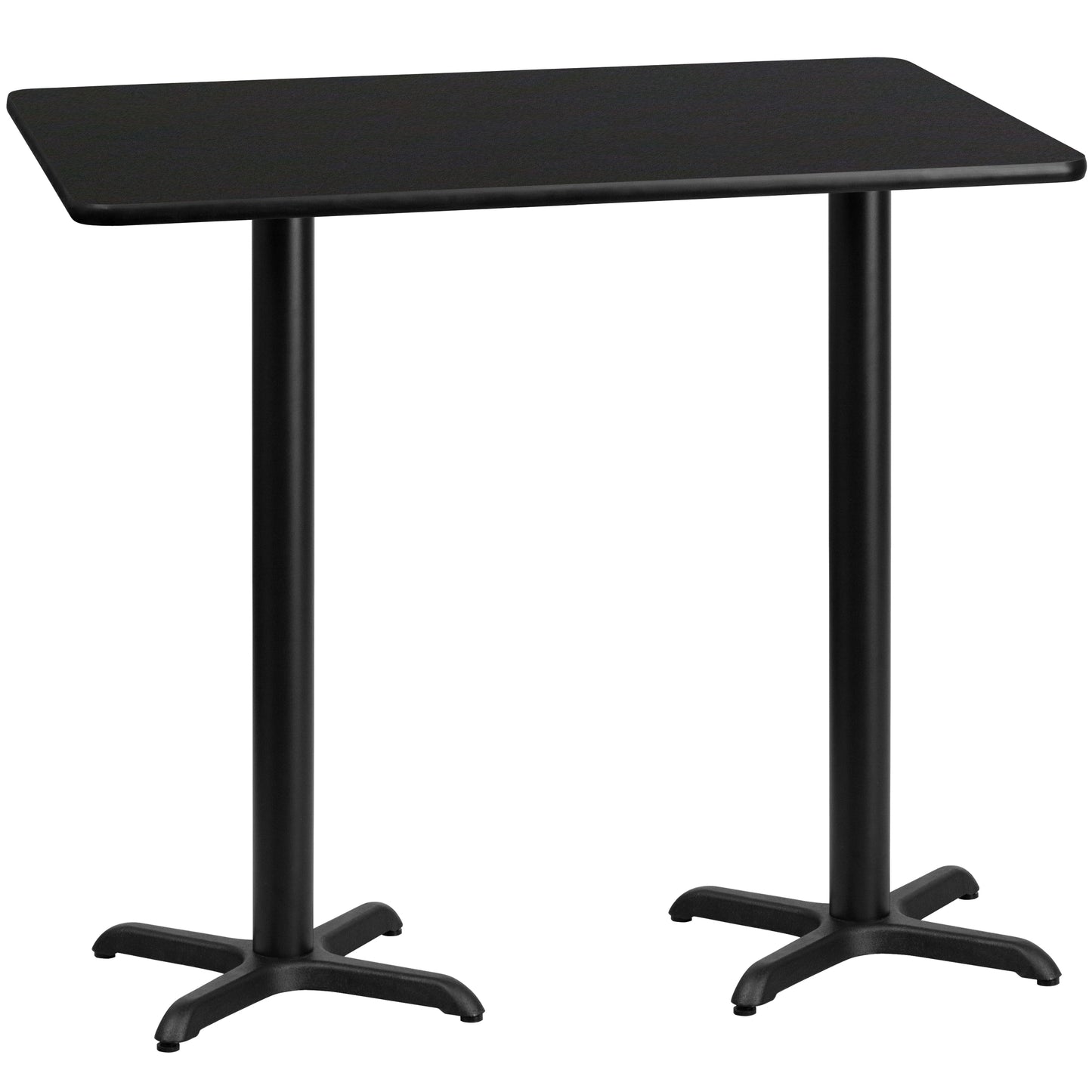 30'' x 60'' Rectangular Laminate Bar Height Table with 22'' x 22'' Table Bases