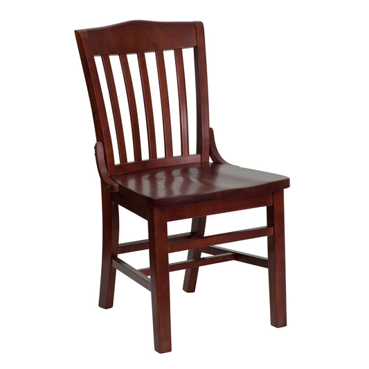 School House Back Wood Restaurant Chair