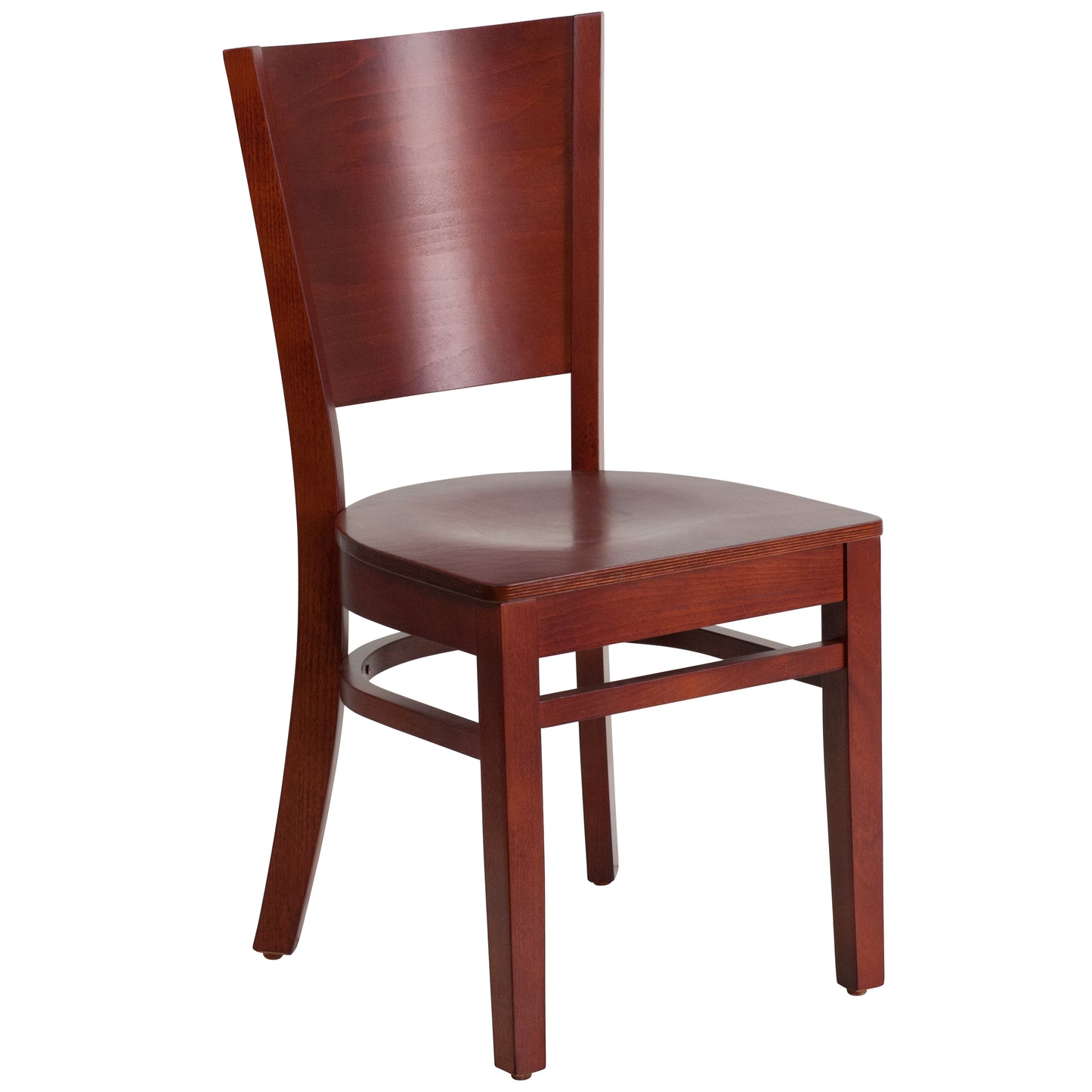 Solid Back Mahogany Wood Restaurant Chair