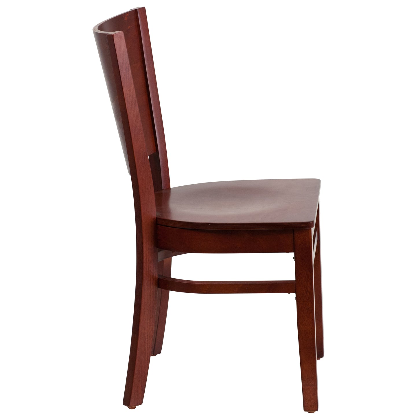 Solid Back Mahogany Wood Restaurant Chair