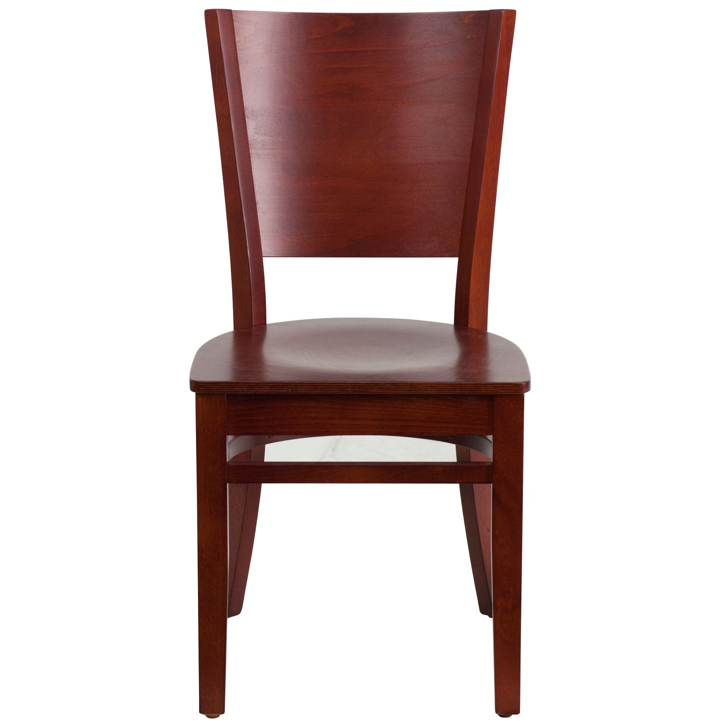 Solid Back Mahogany Wood Restaurant Chair