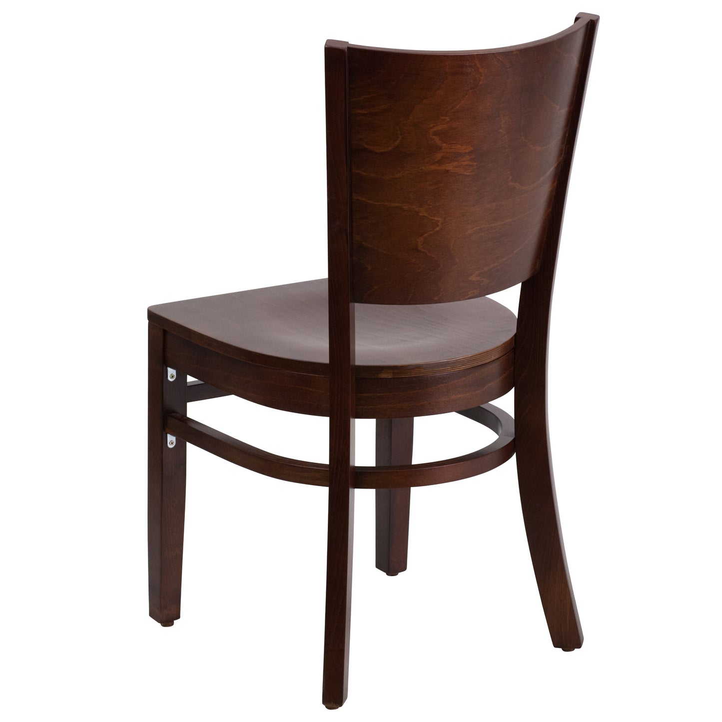 Solid Back Walnut Wood Restaurant Chair