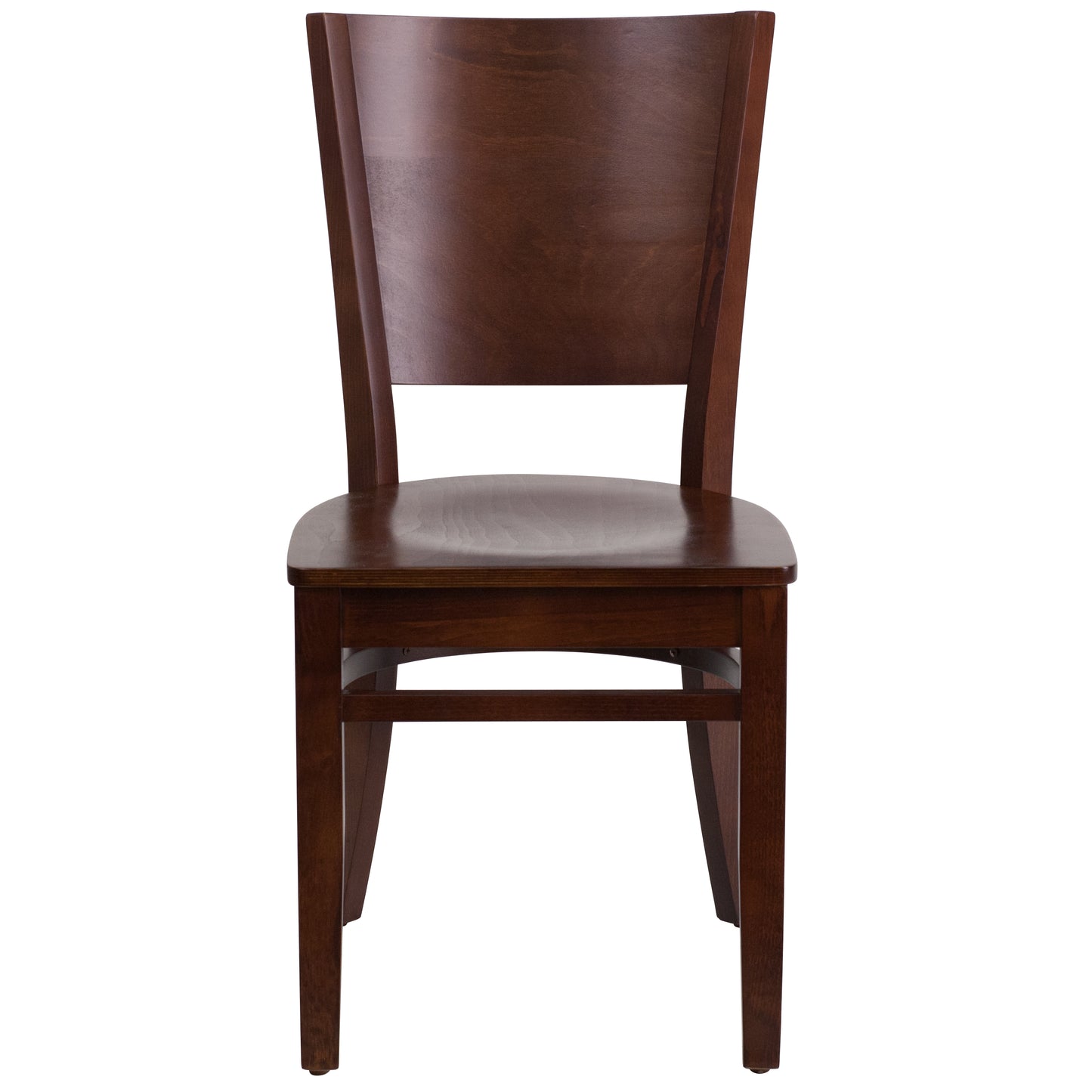 Solid Back Walnut Wood Restaurant Chair