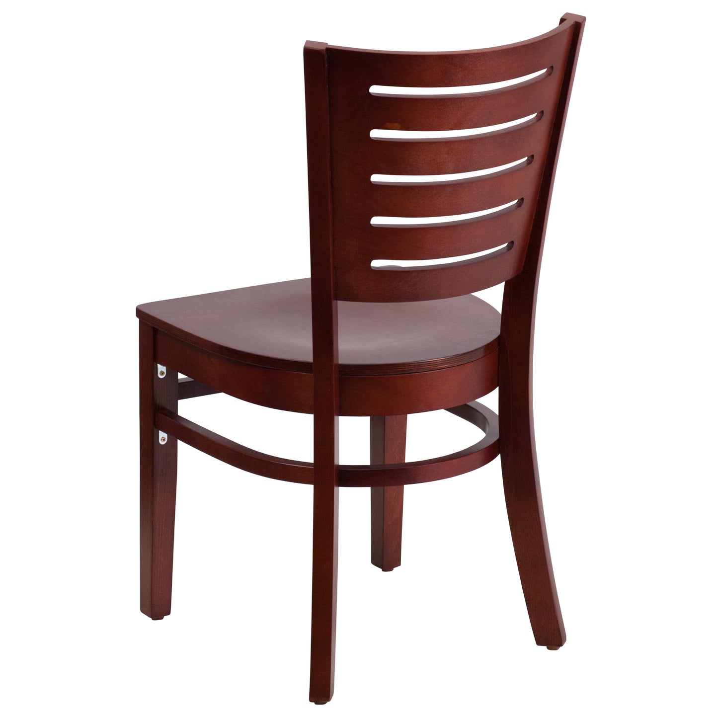 Slat Back Mahogany Wood Restaurant Chair