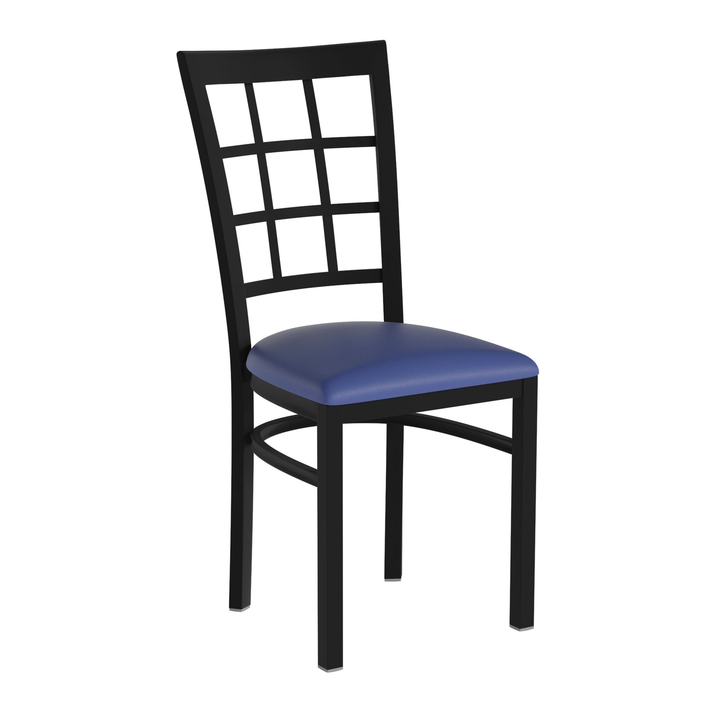 Window Back Metal Restaurant Chair - Vinyl Seat