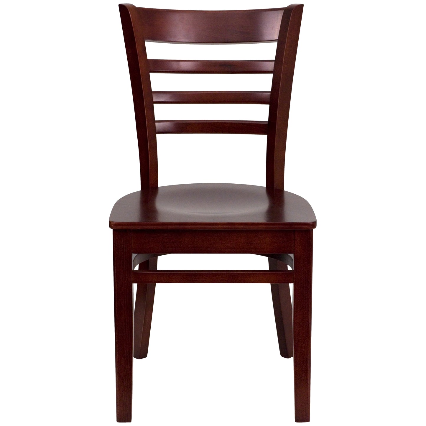 Ladder Back Mahogany Wood Restaurant Chair