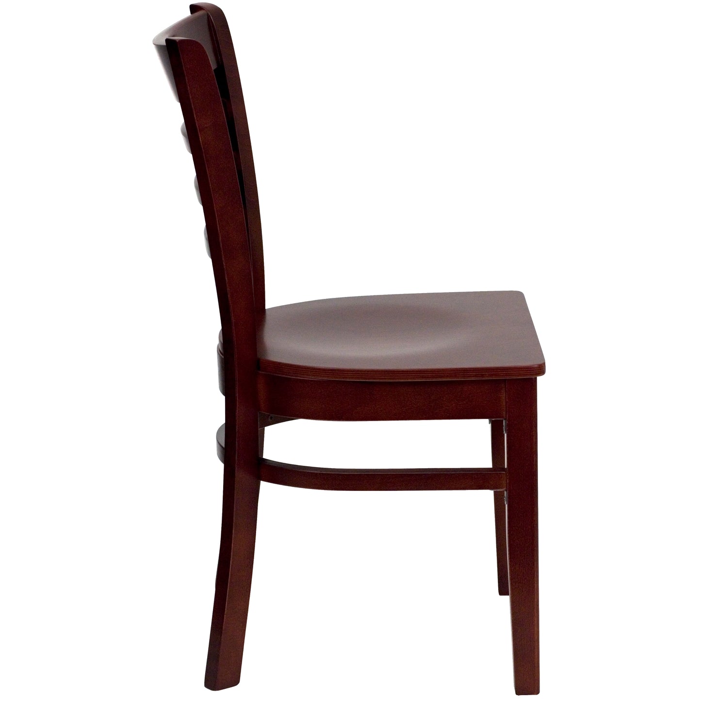 Ladder Back Mahogany Wood Restaurant Chair