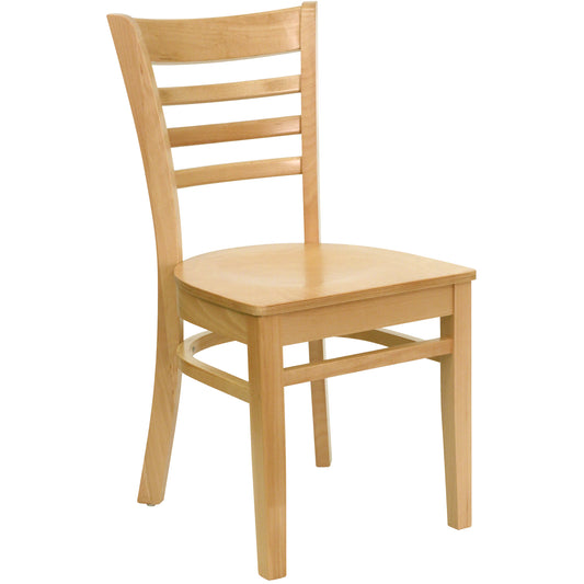 Ladder Back Natural Wood Restaurant Chair