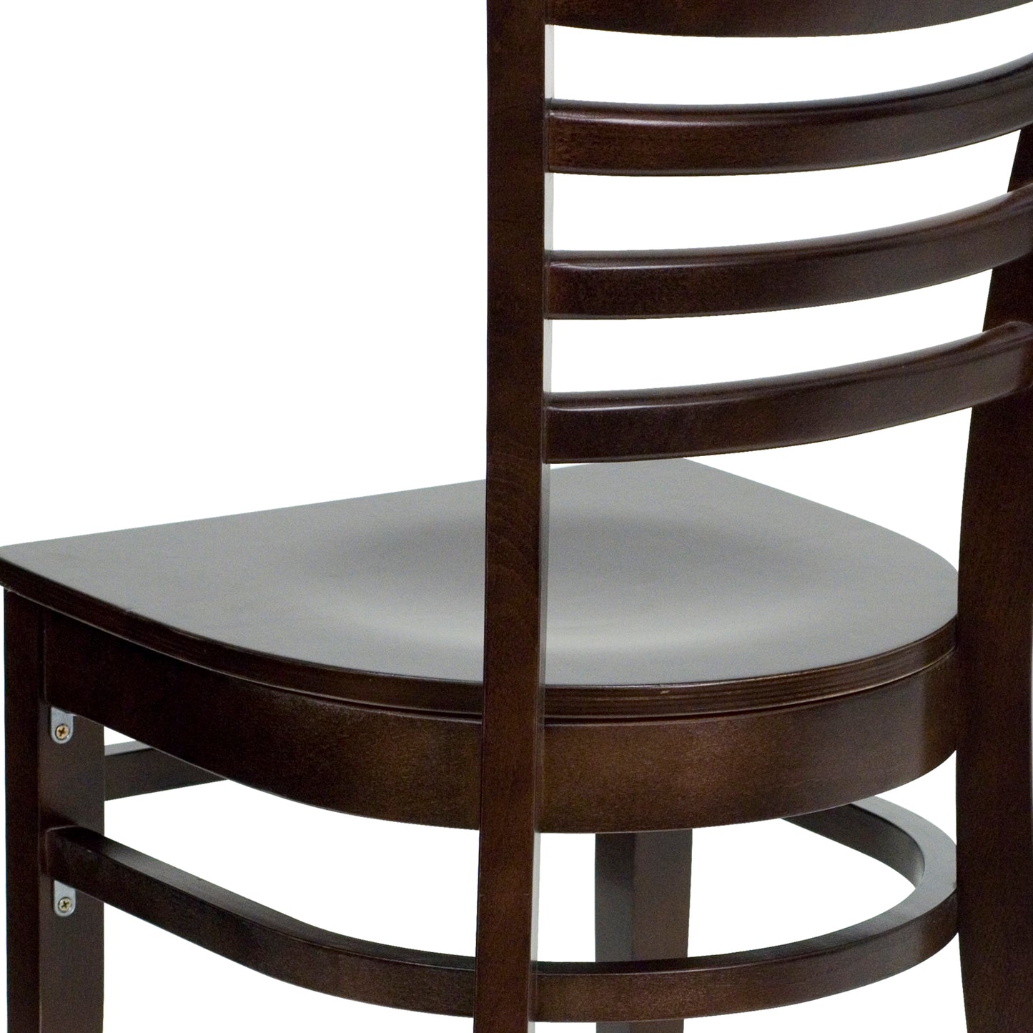 Ladder Back Walnut Wood Restaurant Chair