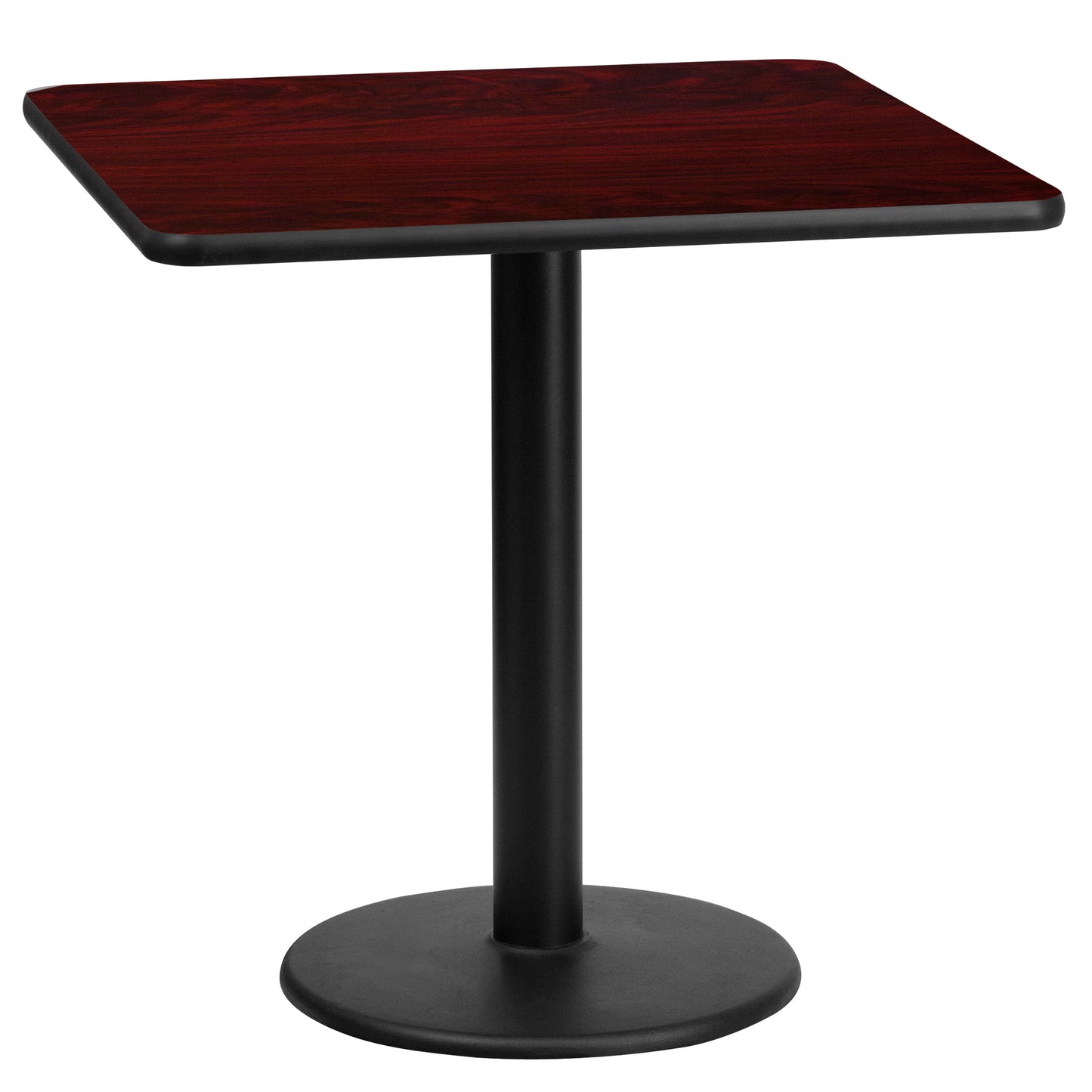 24'' Square Laminate Dining Table with 18" Round Table Base