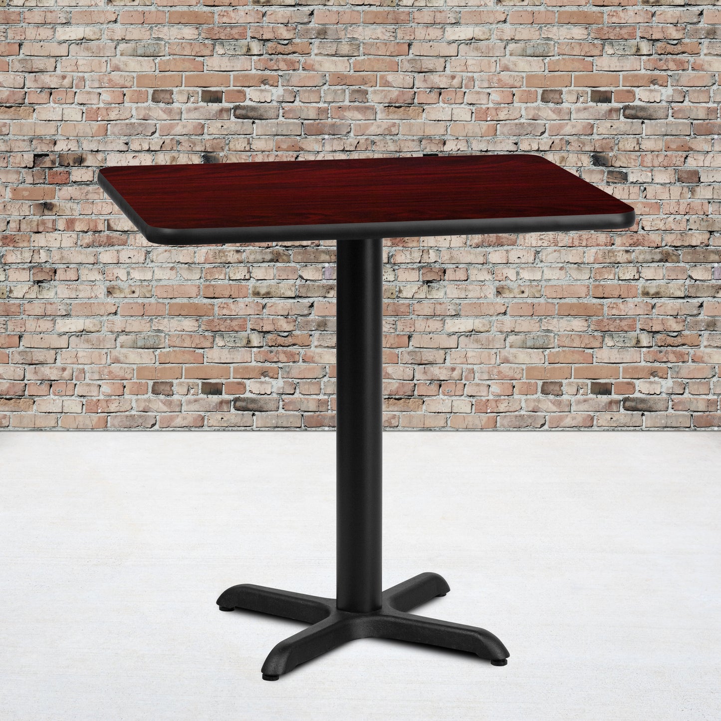 24'' x 30'' Rectangular Laminate Dining Table with 22'' x 22'' Table Base