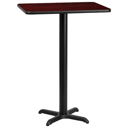 24'' x 30'' Rectangular Laminate Bar Height Table with 22'' x 22'' Table Base