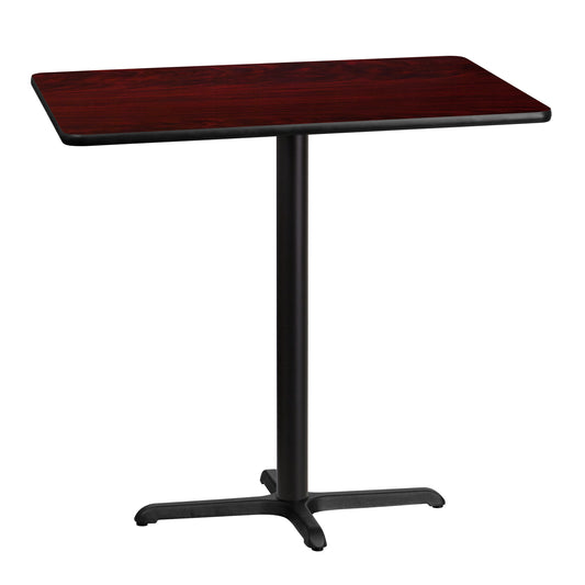 30'' x 42'' Rectangular Laminate Bar Height Table with 23.5'' x 29.5'' Table Base