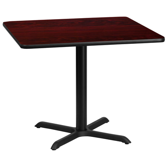 36'' Square Laminate Dining Table with 30'' x 30'' Table Base