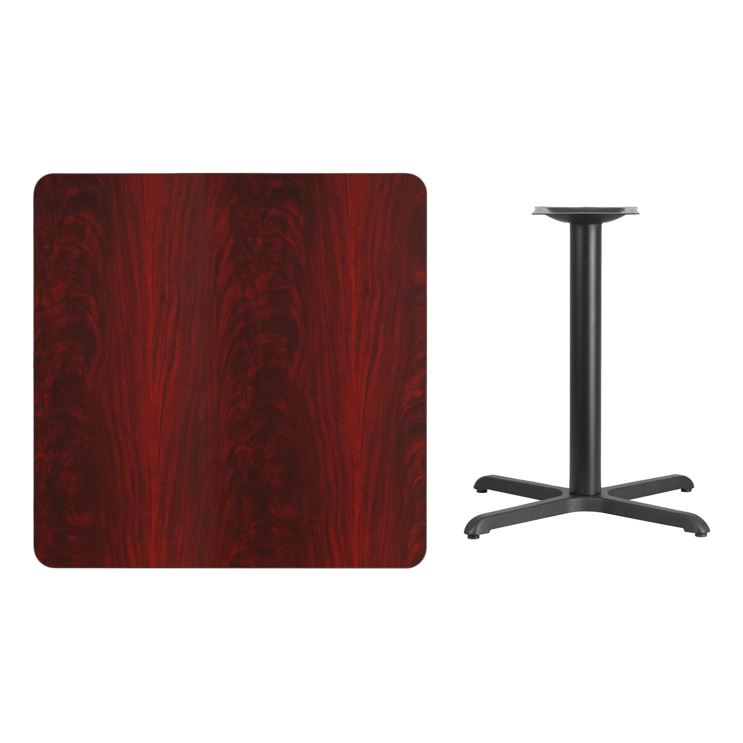 36'' Square Laminate Dining Table with 30'' x 30'' Table Base