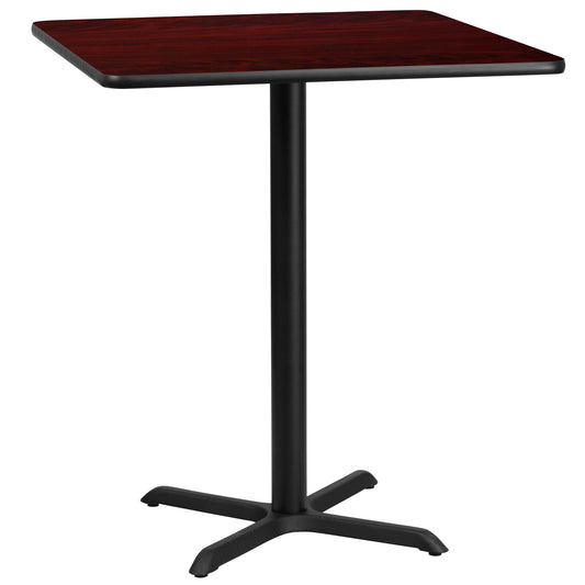 36'' Square Laminate Bar Height Table with 30'' x 30'' Table Base