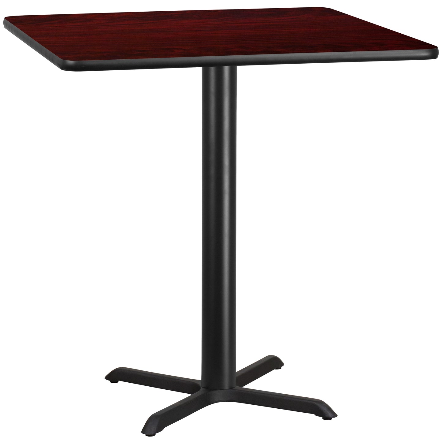 42'' Square Laminate Restaurant Bar Height Table with 33" x 33" Table Base