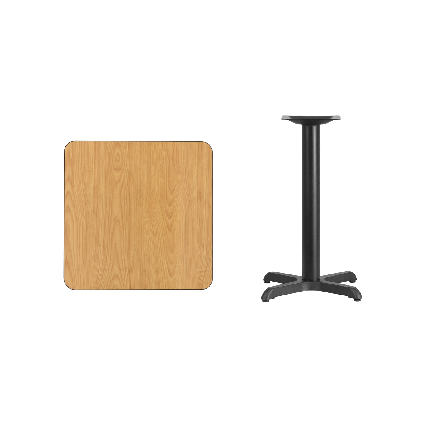 24'' Square Laminate  Dining Table with 22'' x 22'' Table Base