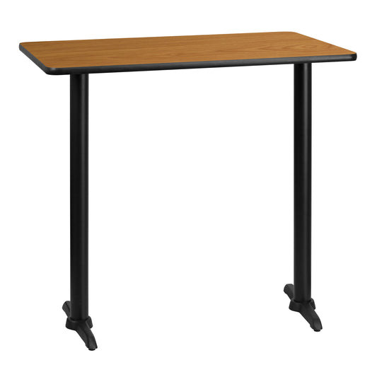 30'' x 42'' Rectangular Laminate Bar Height Table with 5'' x 22'' Table Base