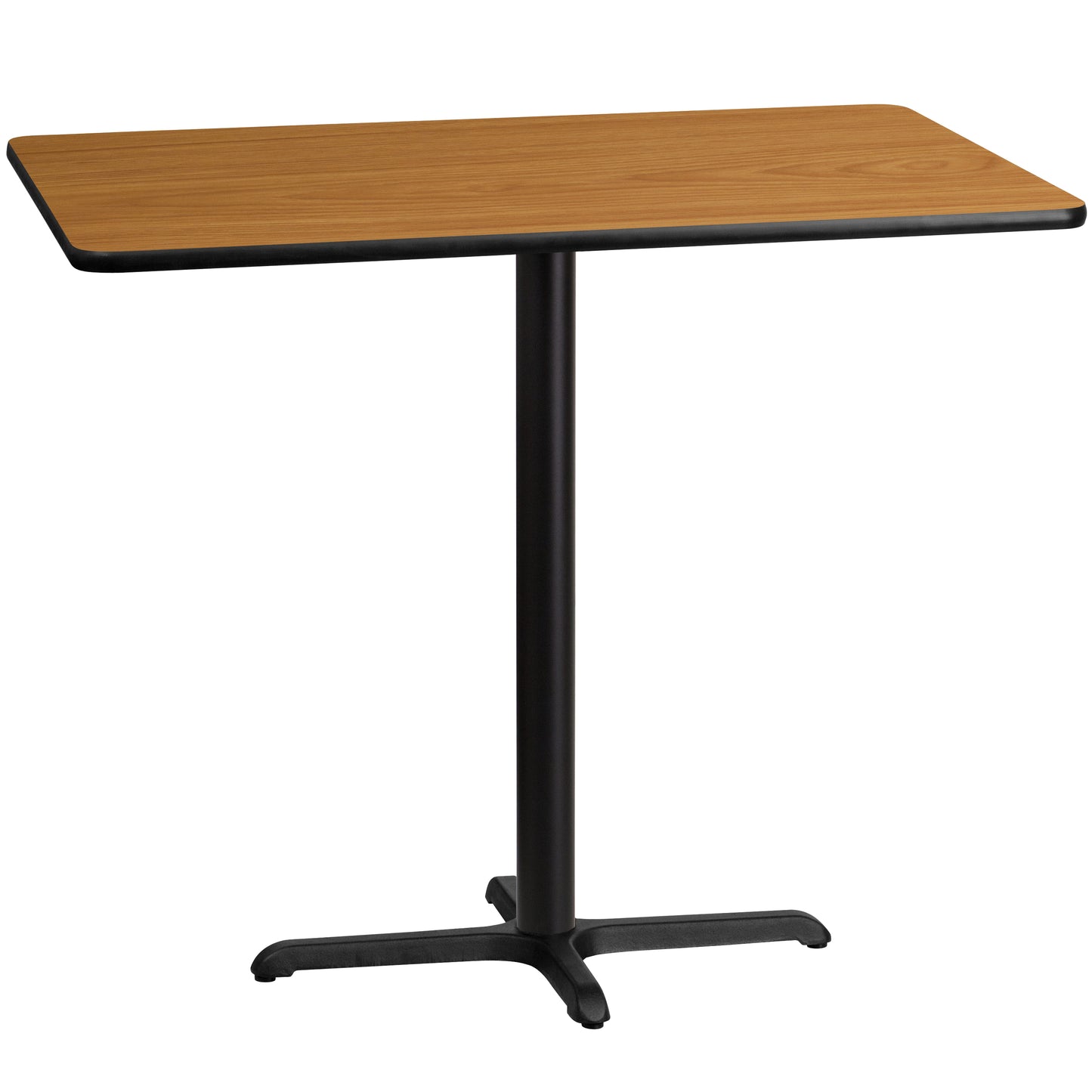 30'' x 48'' Rectangular Laminate Bar Height Table with 23.5'' x 29.5'' Table Base