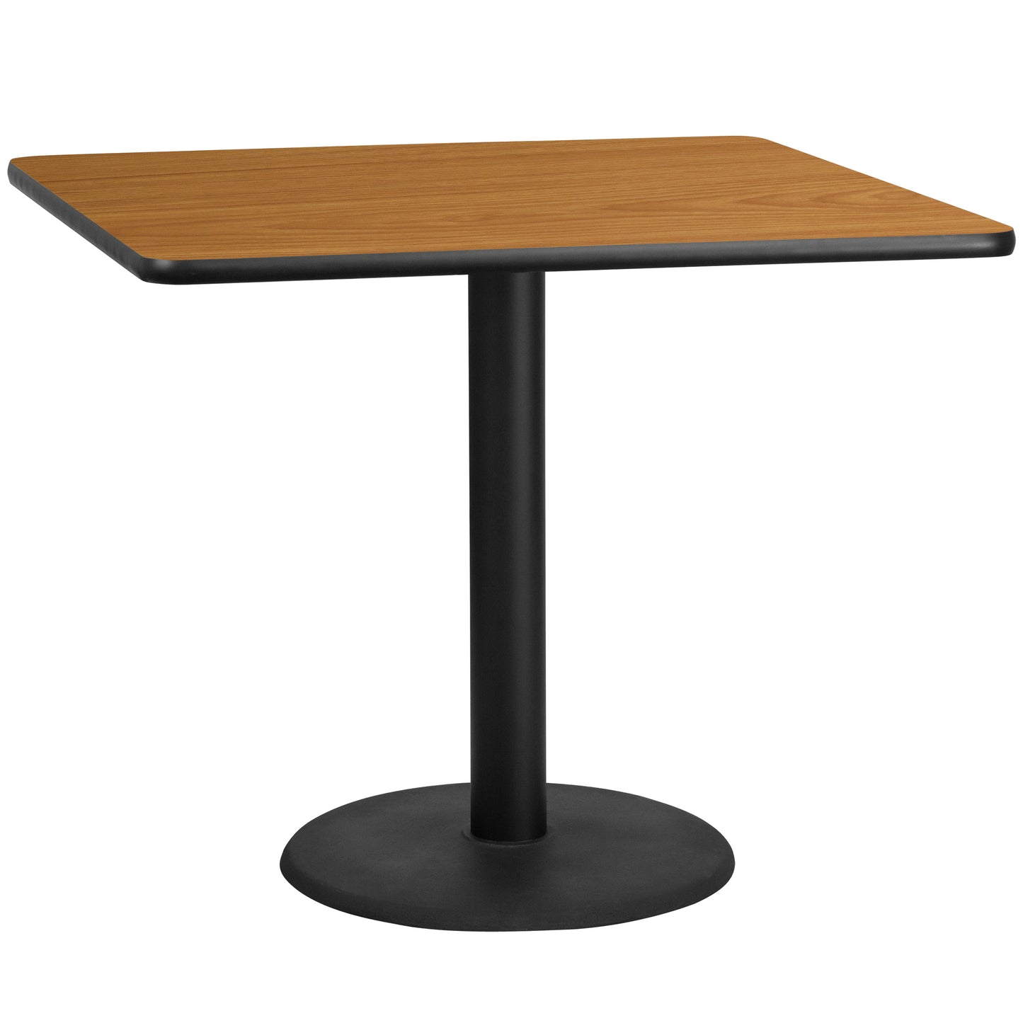 42'' Square Laminate Restaurant Dining Table with 24'' Round Table Base