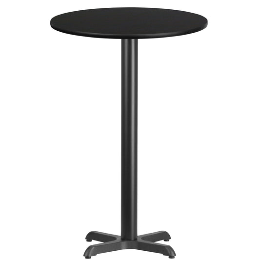 24" Round Restaurant Bar Height Table with 22" x 22" Table Base