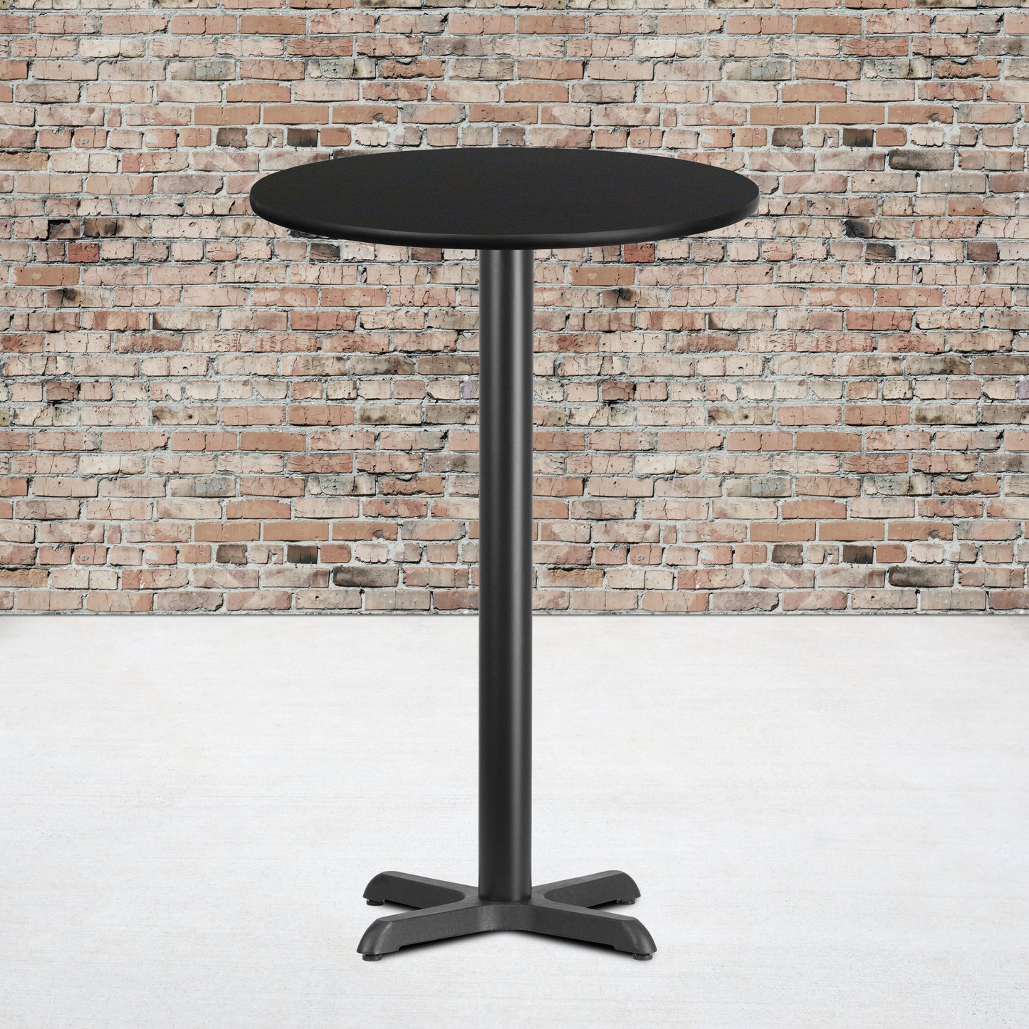 24" Round Restaurant Bar Height Table with 22" x 22" Table Base