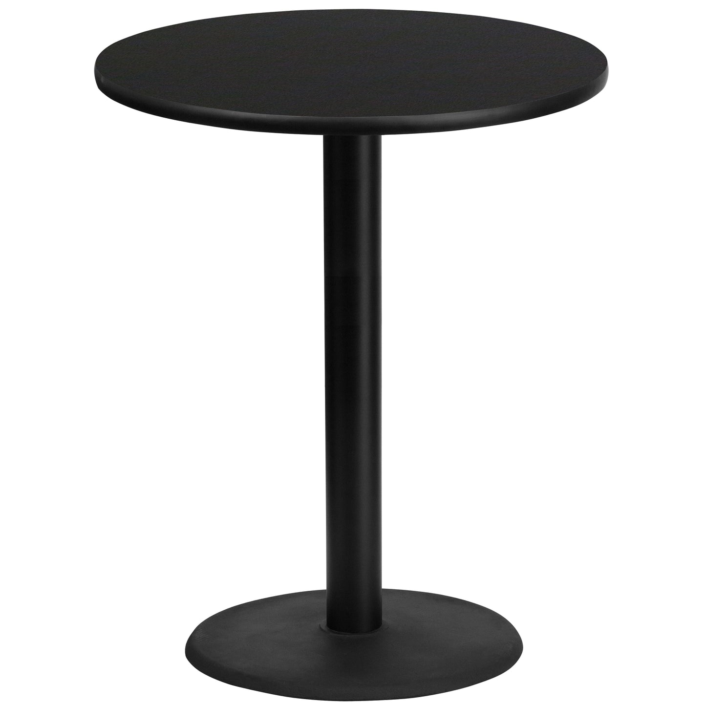 36'' Round Laminate Restaurant Bar Height Table with 24" Round Table Base