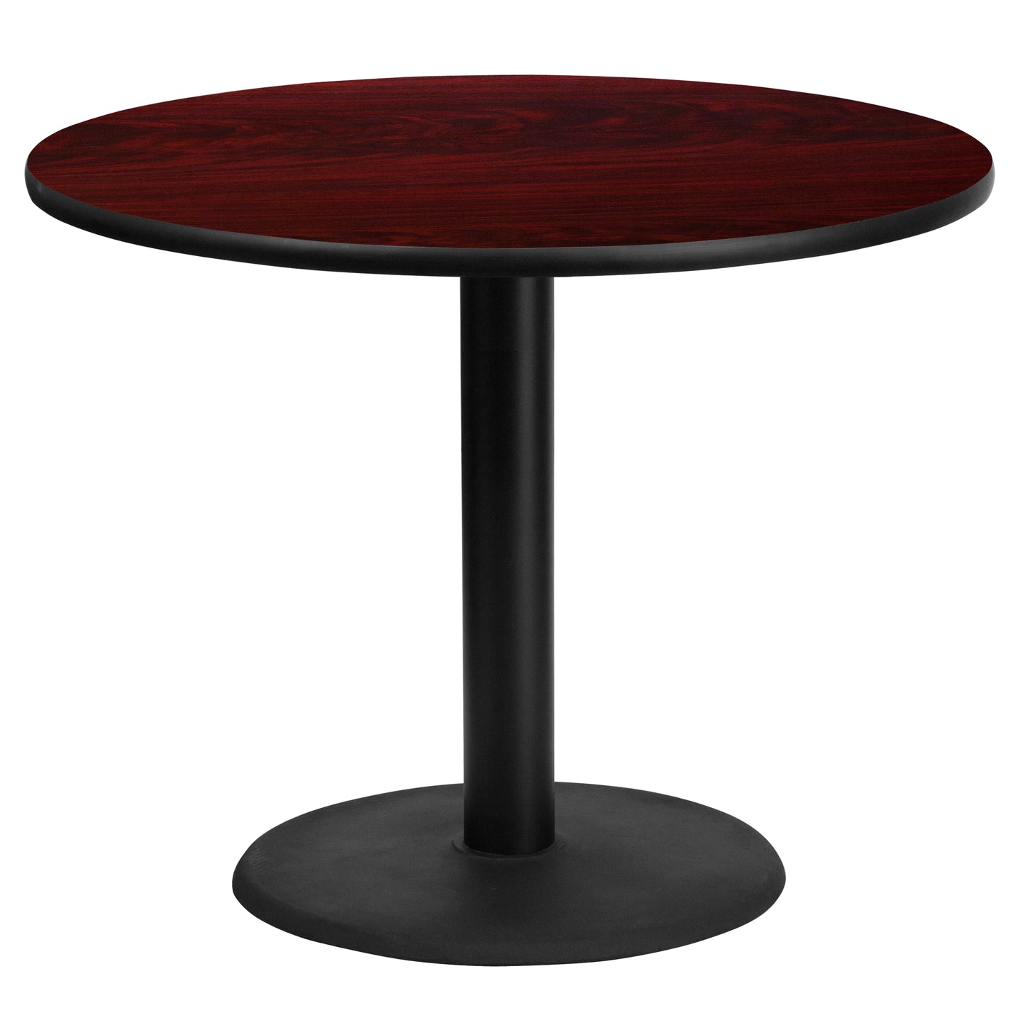 36'' Round Laminate Restaurant Table with 24" Round Table Base