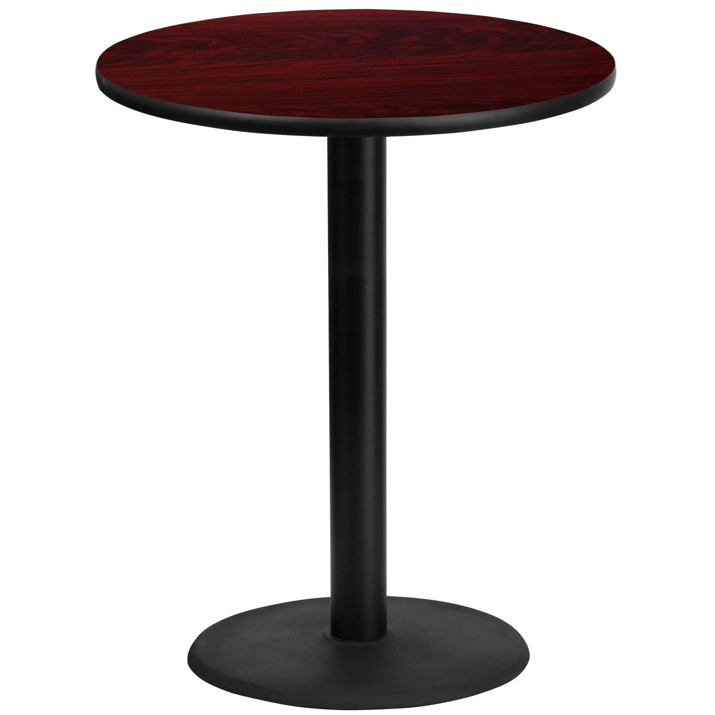 36'' Round Laminate Restaurant Bar Height Table with 24" Round Table Base