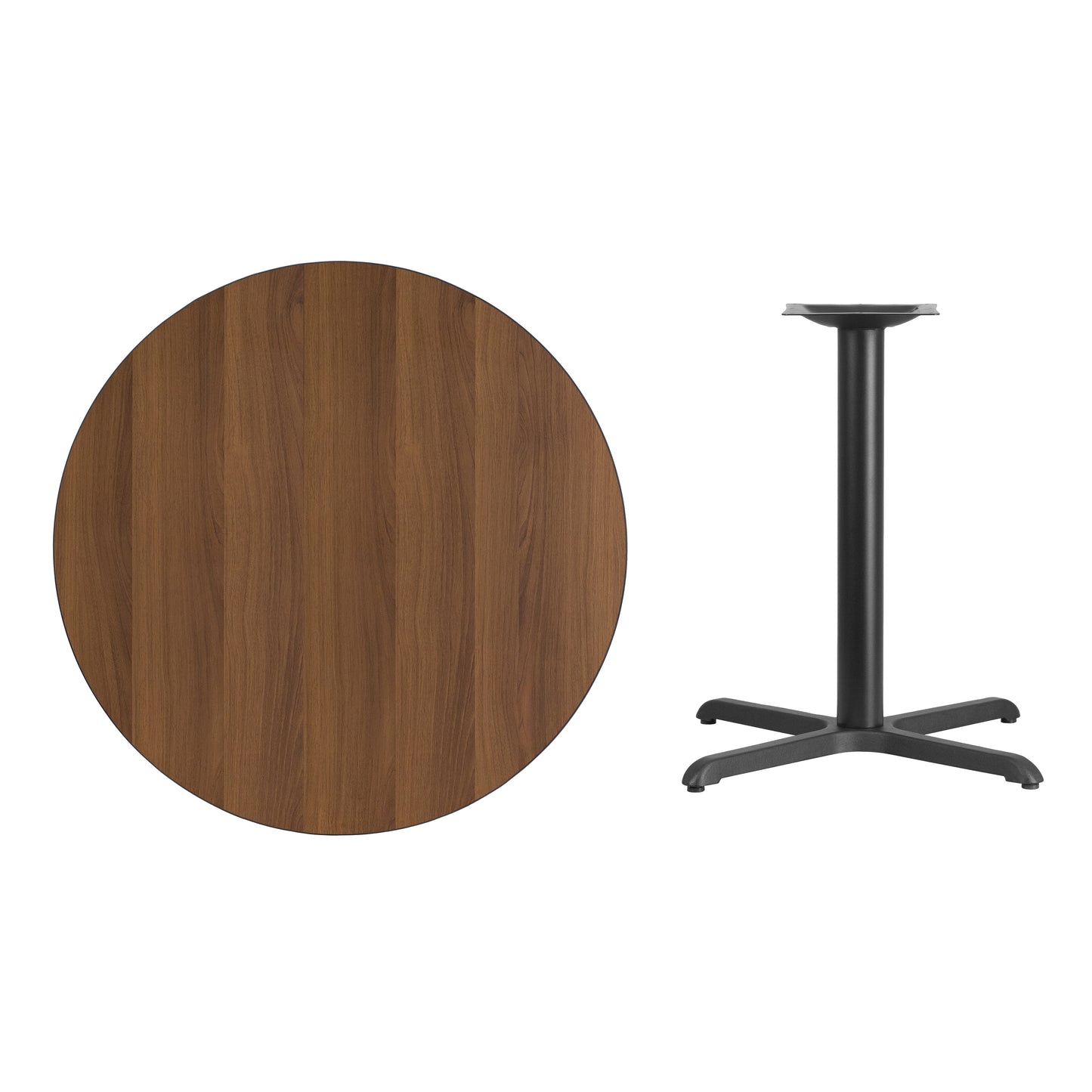 36'' Round Laminate Restaurant Table with 30'' x 30'' Table Base