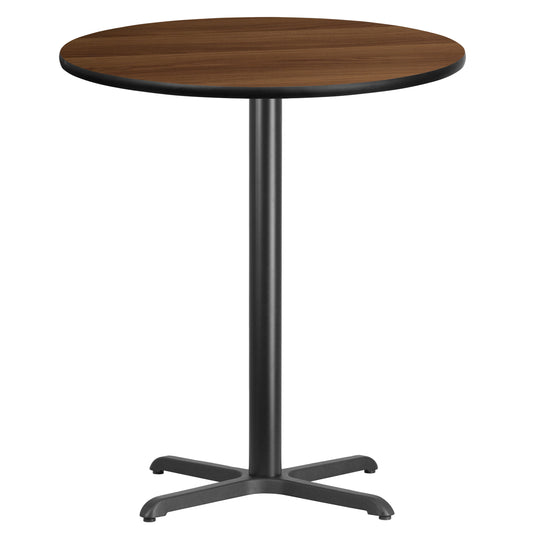 36'' Round Laminate Bar Height Table with 30'' x 30'' Table Base