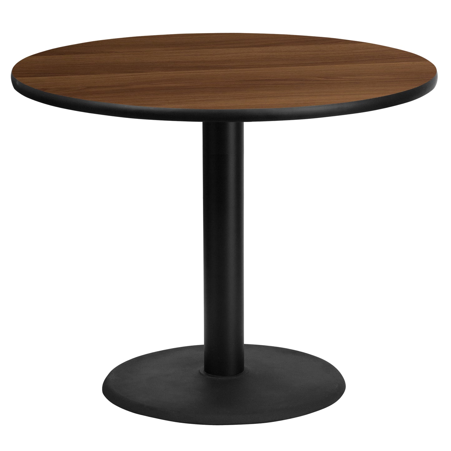 36'' Round Laminate Restaurant Table with 24" Round Table Base