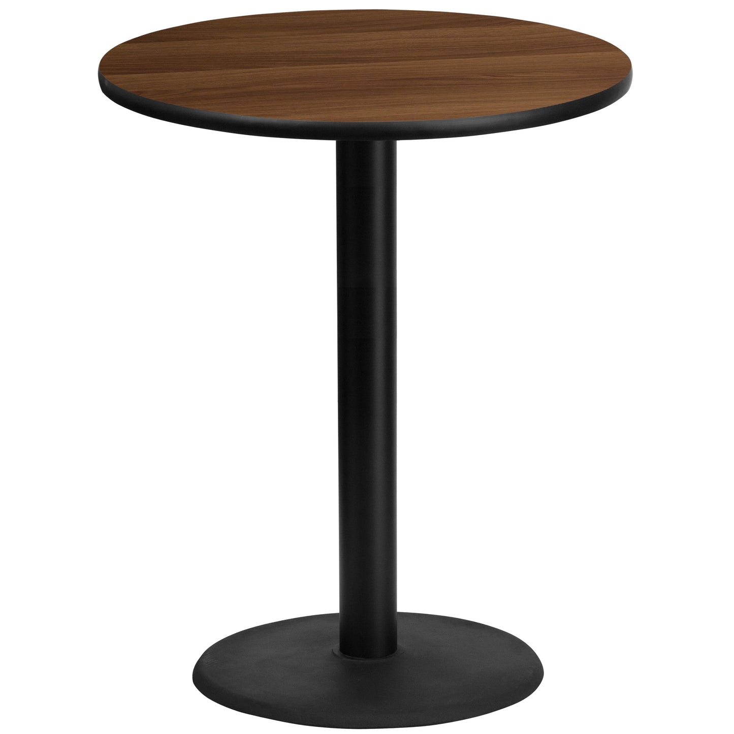 36'' Round Laminate Restaurant Bar Height Table with 24" Round Table Base