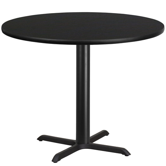 42'' Round Laminate Restaurant Table with 33" x 33" Table Base